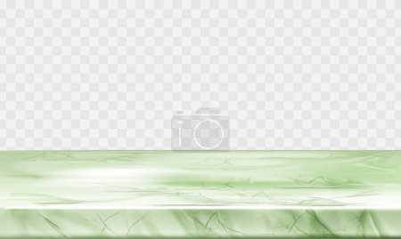 Vector empty top of green marble stone table on white background can be used for product display
