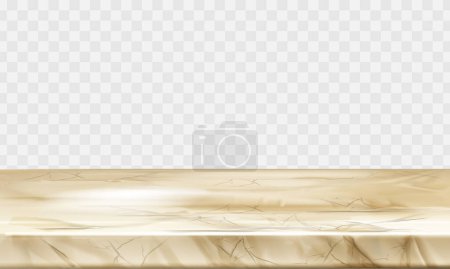 Vector empty top of yellow marble stone table on white background can be used for product display