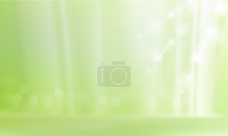 Vector minimal green bokeh and scene with 3d render in abstract abackground composition