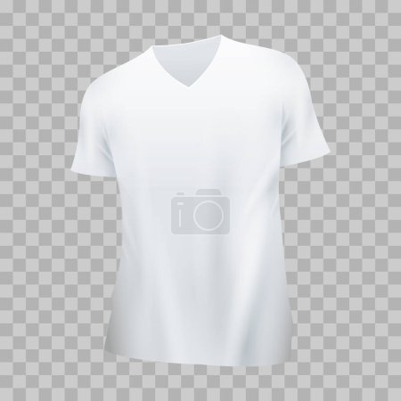 Vector realistic mockup of male white polo shirt