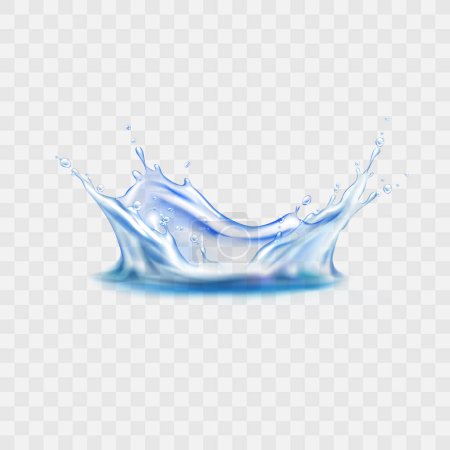 Vector water splash. aqua liquid dynamic motion