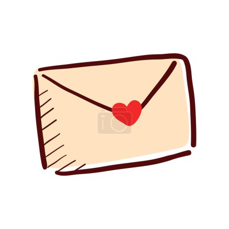 Vecteur lettre d'amour Saint Valentin icône