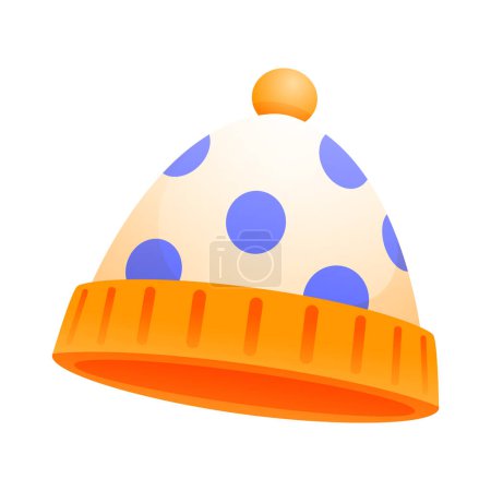 Vector wool hat vector isolated icon. emoji illustration. knit hat vector emoticon