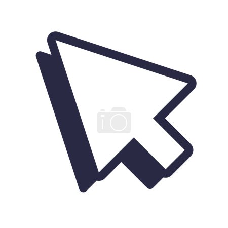 Illustration for Vector cursor retro element icon simple illustration of cursor retro element vector icon for web - Royalty Free Image