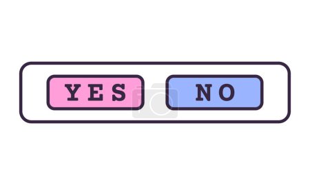 Vector yes and no answer buttons vector isolated on white background