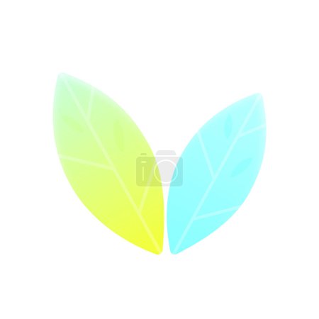 Vector leaf of tree and plant ecology bio and natural products concept 3d vector icon cartoon minimal style