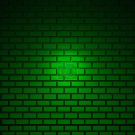Vector nightly brick wall. background for neon lights. concept dark brick wall text place