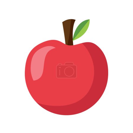 Vector red apple vector healthy sweet fruit