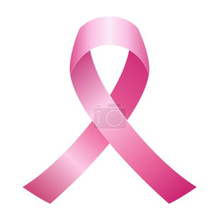 Vektor rosa Schleife, Brustkrebs Bewusstsein, Grunge-Stil Vektor-Design, Brustkrebs Bewusstsein Monat