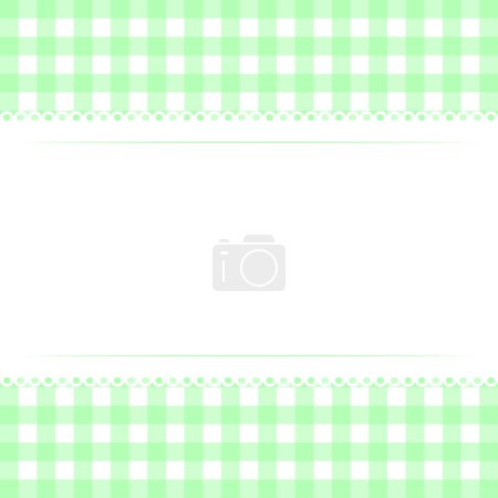 Vector blank template layout white lace stripe on green checkered background vector flat illustration