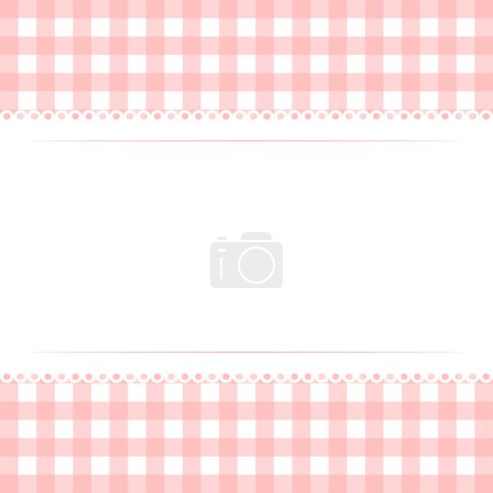 Vector blank template layout white lace stripe on red checkered background vector flat illustration