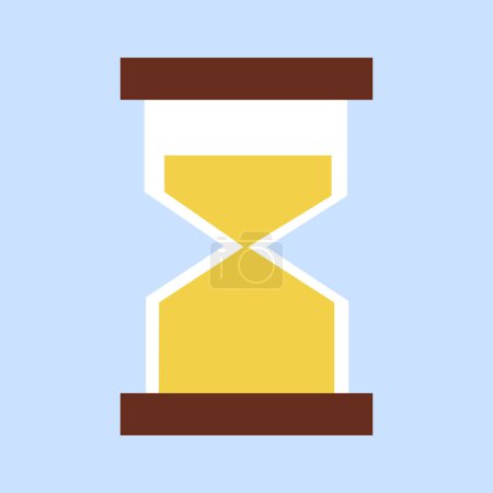 Illustration for Vector hourglass icon in flat style on a white background - Royalty Free Image