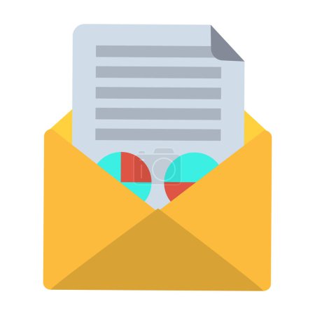Vector illustration of email on white background