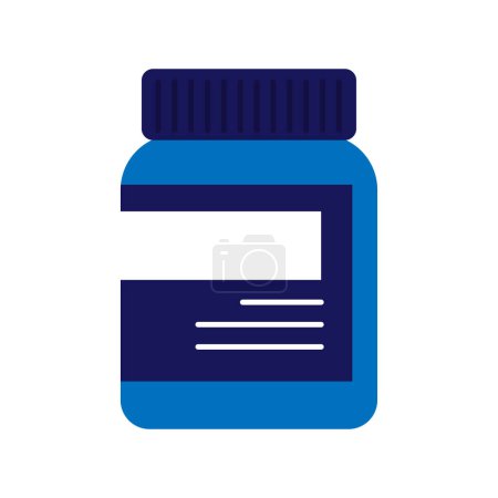 Vecteur un pot avec des pilules de médecine et des pilules concepts kit médical peut être utilisé pour les appareils mobiles web
