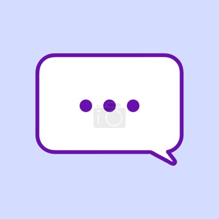 Vector illustration of bubble chat on white