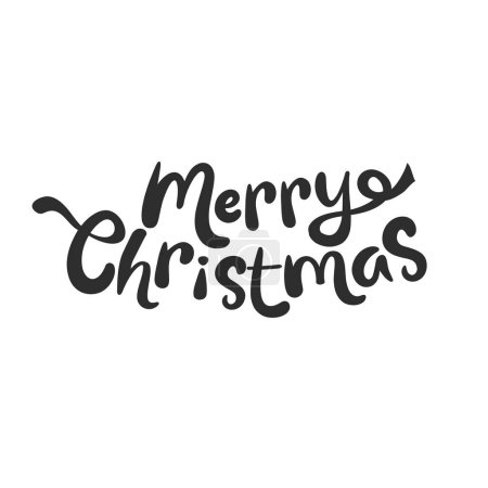 Vector merry christmas handwritten text