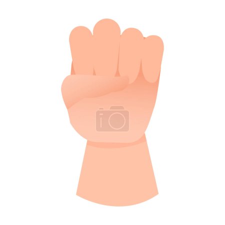 Vector fist flat icon power fight hand gesture
