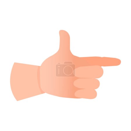 Vector flat background with thumb up