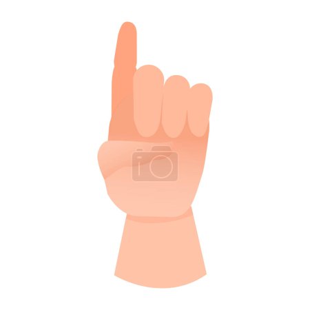 Vector forefinger pointing up one count number icon