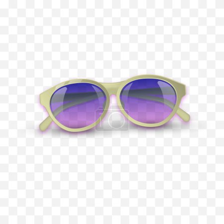 Vector lunettes de soleil de protection solaire d'été icône réaliste