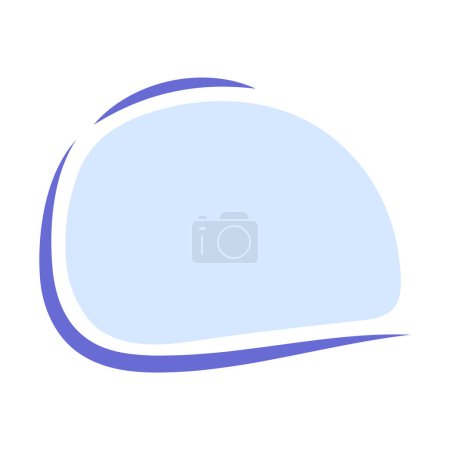 Vector vector speech bubble. dialog box, icon, message, template. blue clouds for text lettering