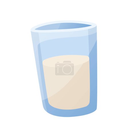 Vektor-Glas Milch isoliert auf weiß
