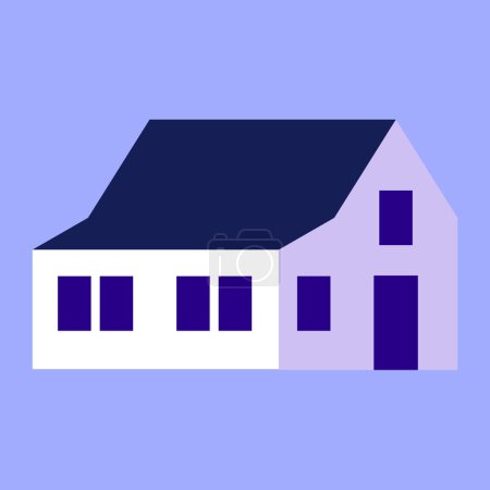 Vector illustration of modern ecofriendly house