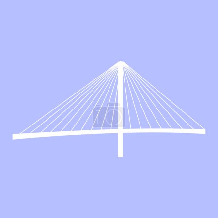 Vektorbrücke Symbol auf weißem Hintergrund