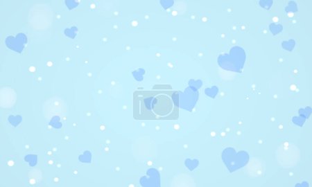 Vector blue blurred valentine's day with bokeh background