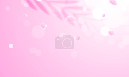 Vector petals of pink rose spa background