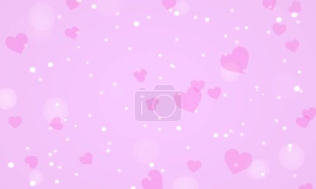 Vector pink blurred valentine's day with bokeh background