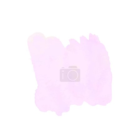 Téléchargez les illustrations : Vector abstrait pastel violet tache aquarelle sur blanc - en licence libre de droit