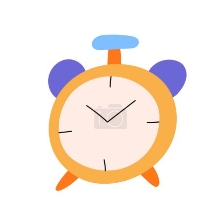Vector alarm clock flat icon. wake up time. ringing alarm clock. morning time