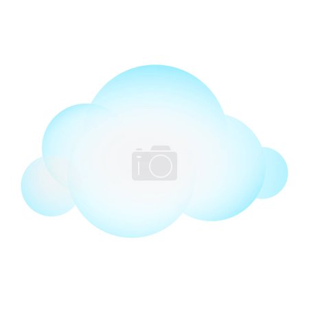 Vector cloud illustration on white background