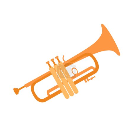 Vecteur icône trompette d'or dessin animé de l'icône vectorielle trompette d'or pour la conception web isolé sur fond blanc