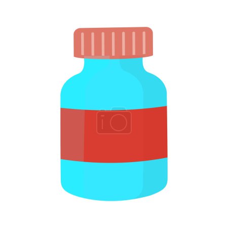 Vector illustrated drugs on white background