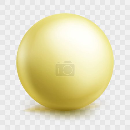 Vector pastel yellow ball realistic glossy 3d sphere ball isolated geometric figure of round sphere on white