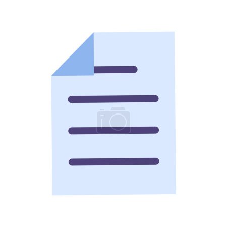 Vector document file icon on white