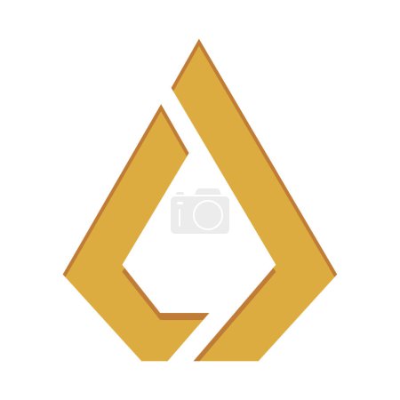Vector geometric triangle logo on white