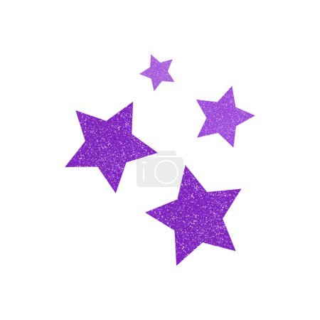 Vecteur étoile vectorielle à paillettes violettes. Scintillement violet. particules d'ambre. élément de design de luxe