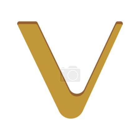 Vector v logo on white background