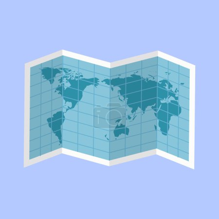 Vektor-Faltpapier-Weltkarte