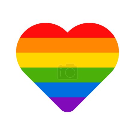 Vector gay pride flat in heart shape