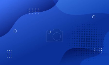 Illustration for Vector gradient abstract blue background with geometric elements - Royalty Free Image