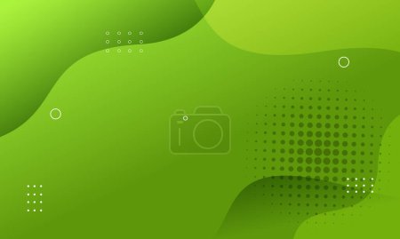Illustration for Vector gradient abstract green background with geometric elements - Royalty Free Image