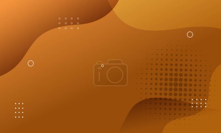 Illustration for Vector gradient abstract orange background with geometric elements - Royalty Free Image