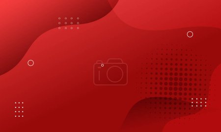 Illustration for Vector gradient abstract red background with geometric elements - Royalty Free Image