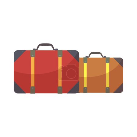 Illustration for Vector cartoon luggage icon on white background - Royalty Free Image