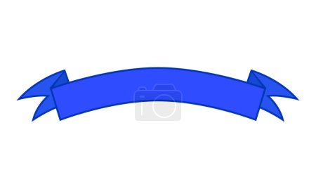 Illustration for Vector flat blue ribbons big banner - Royalty Free Image
