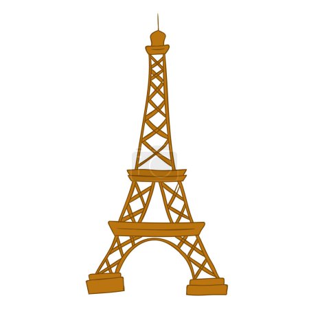 Vector eiffel torre icono símbolo de la arquitectura francesa símbolo hito